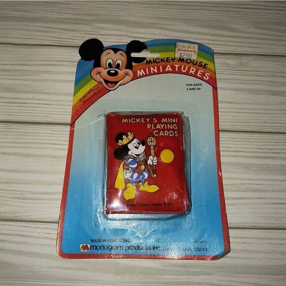 Monogram Vintage Walt Disney Mickey Mouse Miniatures Playing Cards New - Picture 2 of 6